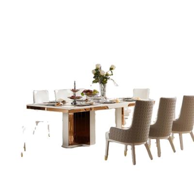 China Luxury Dining Table Set Luxury Dining Room Furniture Modern Dining Table Set With Chairs for sale