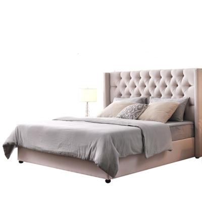 China Comfortable King Size PU Leather Modern Fancy Style Double Soft Furniture Storage Bed for sale