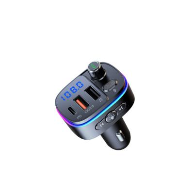 China Turn on the machine and test battery voltage car fm transmitter car mp3 player car kit count title BT wireless car mp3 player for sale