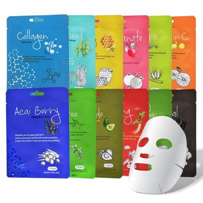 China Hot Selling Moisturizer Skin Care Mask Facial Massage Fruits Korean Beauty Facial Mask Moisturize Sheet Whitening Mask for sale