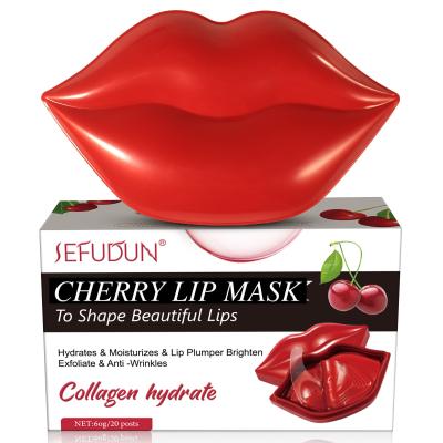 China OEM Cherry Lip Mask Crystal Collagen Moisturizer Anti Age Wrinkle Protection Night Lip For Mask Peel Long Lasting Moisturize Nourish Lip Care for sale