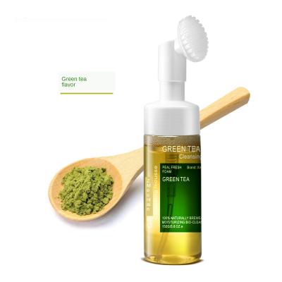 China Natural Acne Treatment OEM/ODM Private Label Organic Foaming Face Wash Facial Cleanser Brightening Dark Green Tea Face Cleansing Wash for sale