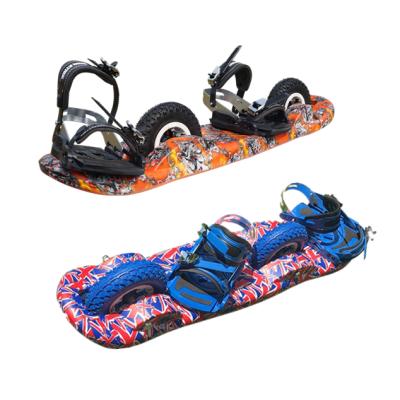 China New design fashional plastic skateboard with inflatable off road tire customized printing 2 wheel skateboard for sale