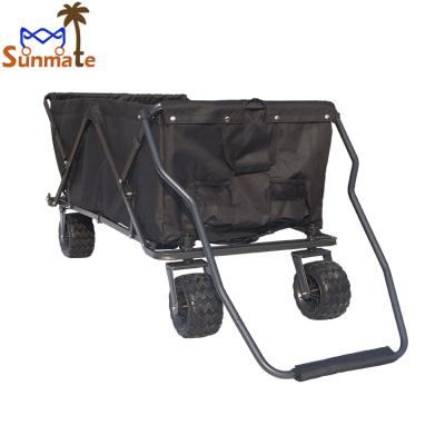 China Large Size Collapsible Golf Trolley Hand Truck Wheel Barrow Hand Cart Folding Shopping Trolley Easy Folding Tool for sale