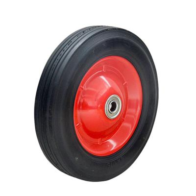 China 5 6 7 8 9 10 Inch 150mm Rubber Rim /Plastic Wheelbarrow Lawn Motor Wheel Heavy Loading Rubber Wheel for sale