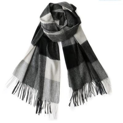 China 100% Scottish Wool Scarf Winter Scarves Plaid Scarf Woolen Quality Menswear Unisex for sale