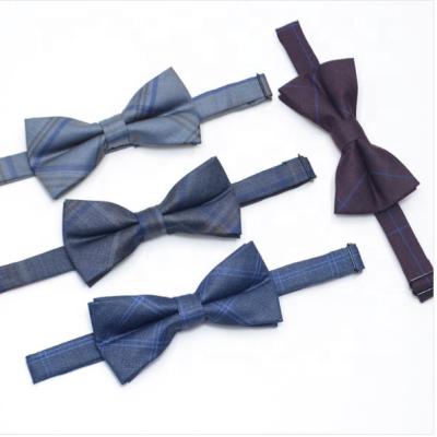 China Dobby bow ties with gift box plaid bow tie for men for sale