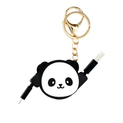 China Fashion Girl Data Cable Cute Quick Charging Retractable Cute Charging Cable For iPhone Charging for sale