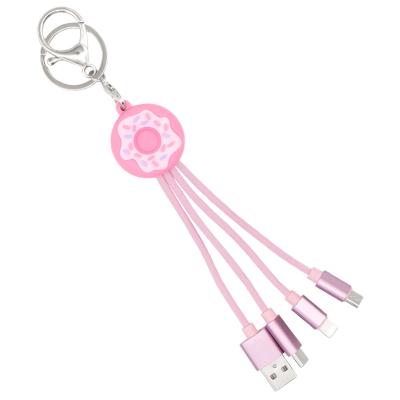 China Convenient Cute 3In1 Cable Charger Cable Fast Charging Custom Charging Cable for sale