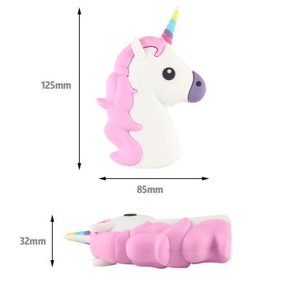 China Promotional custom high capacity gift unicorn high capacity quality 2600mah 10000mah business portable power bank for sale