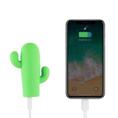 China Product Style PVC Power Bank Creativity Custom Fast Cute Cultural Cactus Shape Support Charging Power Bank 10000mah for sale