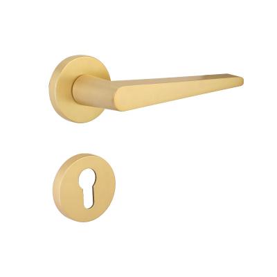 China 2022 Contemporary Attractive Turkey Black Door Handle Ireland Competitive Price Zinc Gold Door Handles With Lock for sale