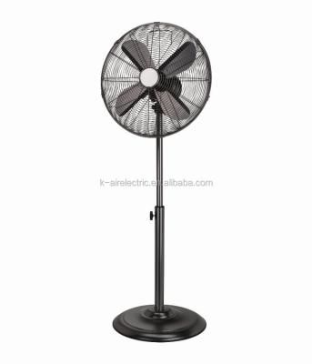 China RETRO 3 SPEED 16inch Stand Fan With Brushed Nickel Finish Oscillating Floor Standing Fan - Whisper Quiet Cooling Pedestal Fan for sale