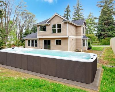 China Aristech Acrylic 12 Meters Balboa Massage Bath SPA Jets Over Ground Freestanding Fiberglass Pool for sale