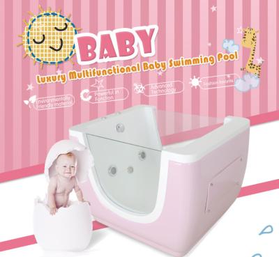 China Sunrans Freestanding Whirlpool Massage Jets Baby Spa Bathtub for sale