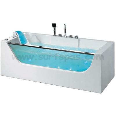 China Adult Glass Tub Massage Tub Acrylic Transparent Bathtub Luxury Free Size Small Size Price for sale