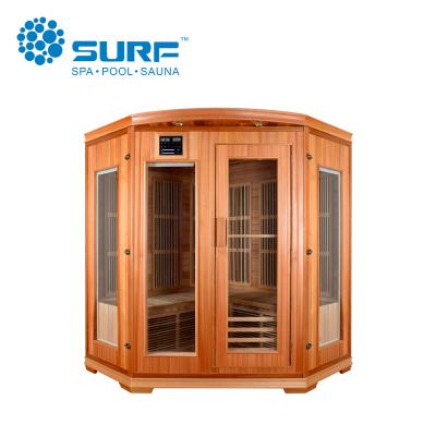 China Canton hot sale new design 2017 computer control panel china best quality wood indoor infrared sauna for sale