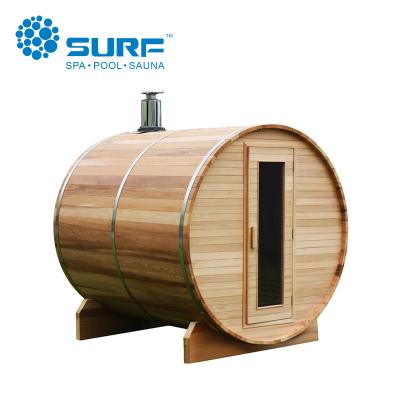 China Computer control panel big sale outdoor use sauna with burning type sauna stove barrel sauna machine SR1S1002 for sale