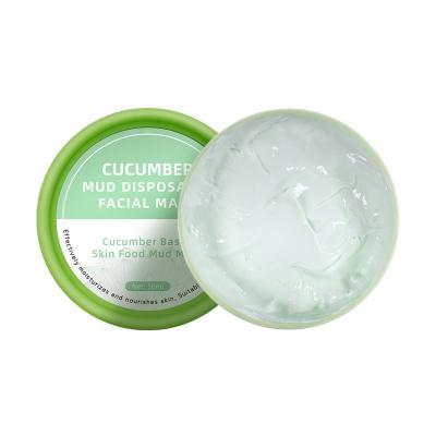 China Anti-Wrinkle OEM Private Label Cucumber Cleansing Face Clay Face Mask Collagen Cucumber Mud Clay Face Mask for sale