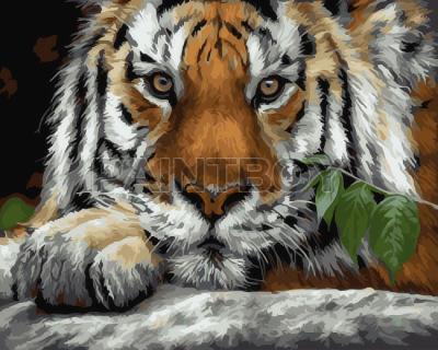 China Abstract Tiger Design Stationery Set DIY Painting By Numbers GX23092 for sale