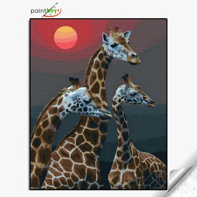 China GX36015 Realistic New Design Of Animal Art Handmade Paint By Number for sale