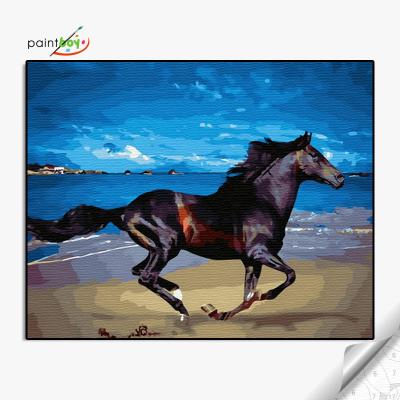 China Realistic Diy Animal Home Decoration Acrylic Paint Canvas Painting By Number for sale