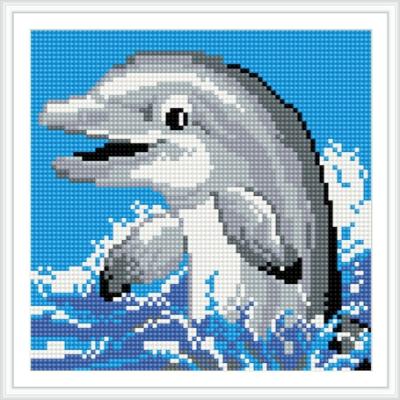 China BZ022 Classic Beautiful Dolphin 5D Diamond Animal Painting For Summer for sale