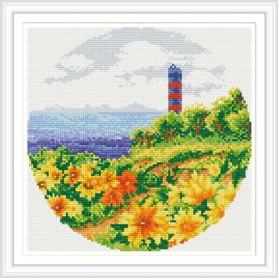 China DZ035 Traditional interesting landscape 2.5mm full drill framed canvas diy diamond painting cross stitch for sale