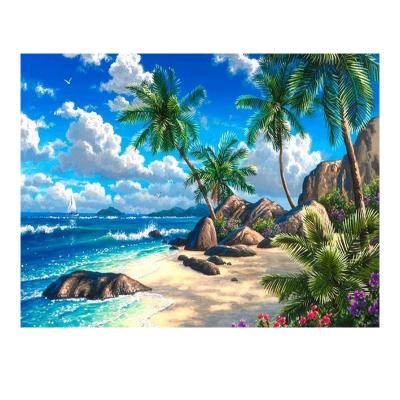 China High Quality Modern Wall Decor Seascape Diamond Painting Diy Set for sale