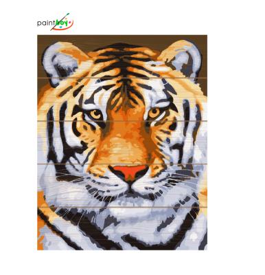 China Tiger GT7270 Abstract Design Wooden Paint By Numbers For Adults for sale