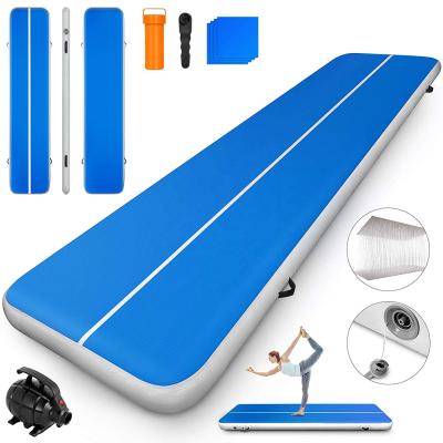 China Cheap DWF+0.9mm PVC Tarpaulin Air Track Trampoline Inflatable Gym Mat Gymnastics Air Track Mattress for sale