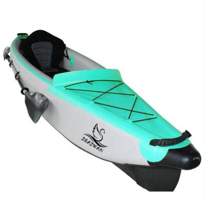 China Hot sale cheap inflatable canoe/kayak drop stitch fabric outdoor light weight for 1 person for sale