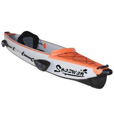 China Drop Stitch Fabric Top Quality Canoe Kayak 1 Person Inflatable Fishing Kayak for sale