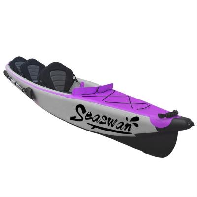 China Best Selling Drop Stitch Fabric Inflatable Drop Stitch Kayak 3 Person With Standard Accessories for sale