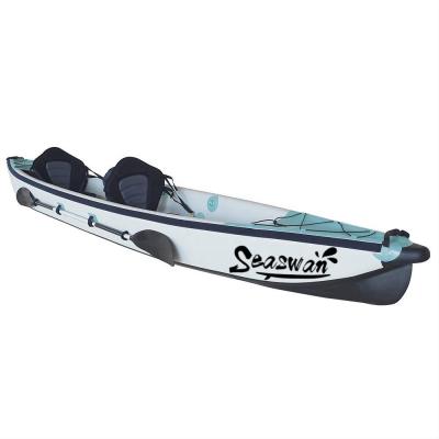 China Drop Stitch Fabric Top Quality Canoe Kayak 2 Person Inflatable Fishing Kayak for sale