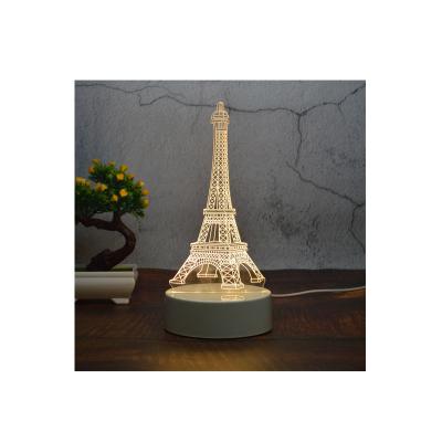 China Modern hot sale acrylic 3d plate led table lamp 3d led night light, 3d illusion night light lamp, led 3d night light lamp for sale