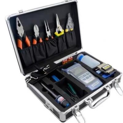 China Portable FTTH Aluminum Fiber Optic Tools Box multiple set kits for sale