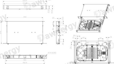 China 1U/2U 48/96 poort glasvezelaansluitdoos Multimode Single Mode glasvezel patchpaneel Te koop