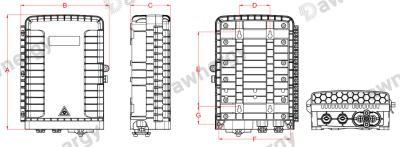 China Stainless Steel Material Fiber Distribution Box For Black FTTx Connection Solution for sale