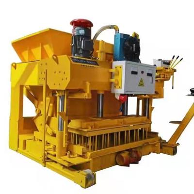 China Building Material Stores Jinghong 6A Mobile Walking Hydraulic Brick Machine Non-burning Concrete Hollow Brick Machine for sale