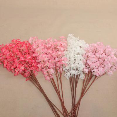 China Other Competitive Price Good Quality Artificial Flowers Light Pink Cherry Blossom Silk Flower for sale