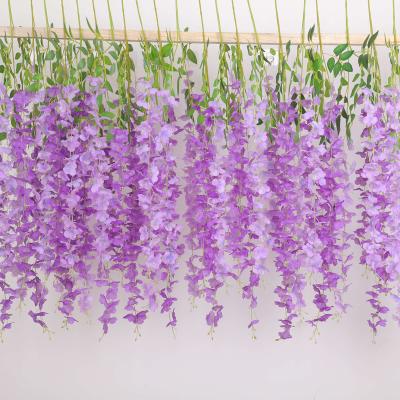 China Wedding high quality and good price flower blossoms wedding artificial wisteria branches for wall decoration for sale