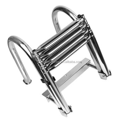 China Boat Hardware Fitting POWER MARINE Folding Boat Ladder Parts S.S 4 Retractable Step Hook Folding Boat Ladder Parts for sale