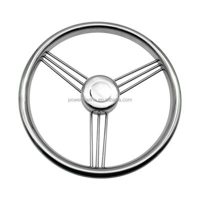 China Boat Hardware Mounting Console Steering Wheel Grade 316 Stainless Steel Inflatable Marine Steering Wheel For Boat for sale