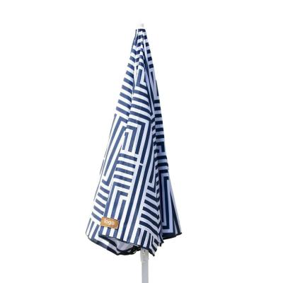 China Opem Designs Stripes Manual 2m Customized Luxury Black And White Beach Umbrella for sale