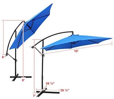 China Durable Hanging Outdoor Patio Umbrella Umbrellas Garden Decorative Offset Sun Patio Umbrella for sale