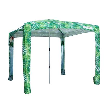 China High Quality Luxury Beach Picnic Shade 4 Legs UV Protection Sun Umbrella Outdoor Camping Rise Hut Portable for sale