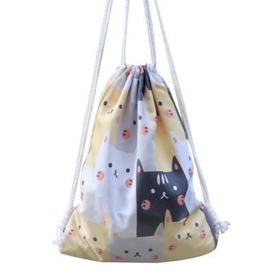 China Factory Manufacturer Compressed Custom Design Drawstring Microfiber Printed Beach Towel Backpack for sale