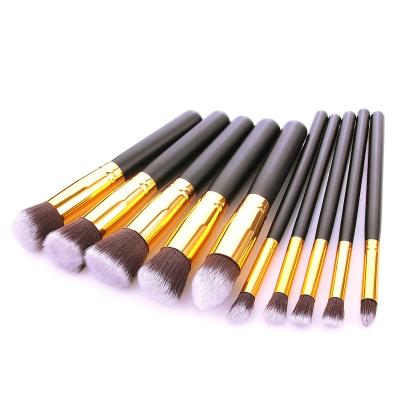 China Angular Blush New Arrival 10 Pcs Kabuki Makeup Brush SetProfessional Synthetic 2022 Cosmetics Foundation Blend Blush Beauty Makeup Tool for sale