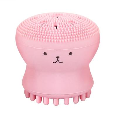 China 1Pcs Octopus Shape Silicone Face Brush Pore Remover Exfoliator Blackhead Remover Soft Cleansing Face Scrub Wash Brush 001 for sale